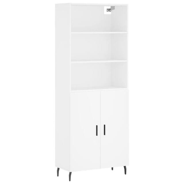 Berkfield Home Highboard White 69.5x34x180 cm Engineered Wood - image 1