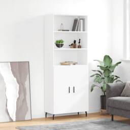 Berkfield Home Highboard White 69.5x34x180 cm Engineered Wood - thumbnail 2