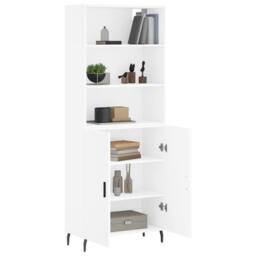 Berkfield Home Highboard White 69.5x34x180 cm Engineered Wood - thumbnail 3