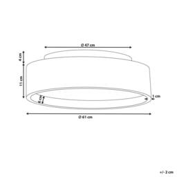 Wyld and Coco Ceiling Lamp - Round Light Brown Integrated LED Modern - thumbnail 3
