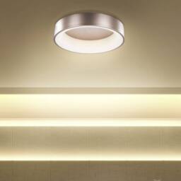Wyld and Coco Ceiling Lamp - Round Light Brown Integrated LED Modern