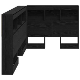 Berkfield Home Storage Headboard with Shelf with Headboard with Storage Black oak 100 cm Melamine - thumbnail 6