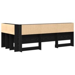 Berkfield Home Storage Headboard with Shelf with Headboard with Storage Black oak 100 cm Melamine - thumbnail 7