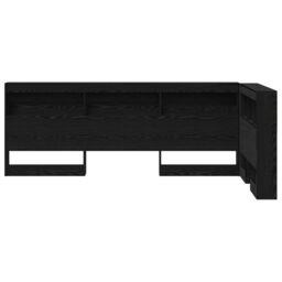 Berkfield Home Storage Headboard with Shelf with Headboard with Storage Black oak 100 cm Melamine - thumbnail 5