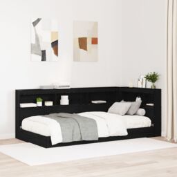 Berkfield Home Storage Headboard with Shelf with Headboard with Storage Black oak 100 cm Melamine