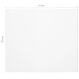 Berkfield Home Table Protector Matt 80x80 cm 2 mm PVC in Clear - thumbnail 6