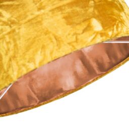Happy Homewares Modern Crushed Velvet Lamp Shade with Shiny Paper Inner in Mustard - Size: 8 inches - thumbnail 2