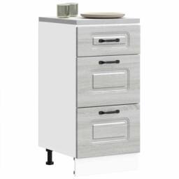 Berkfield Home Kitchen Base Cabinet Kalmar Grey Sonoma Engineered Wood - thumbnail 2