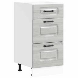 Berkfield Home Kitchen Base Cabinet Kalmar Grey Sonoma Engineered Wood - thumbnail 3