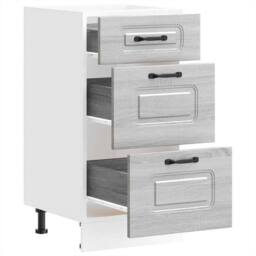 Berkfield Home Kitchen Base Cabinet Kalmar Grey Sonoma Engineered Wood - thumbnail 5