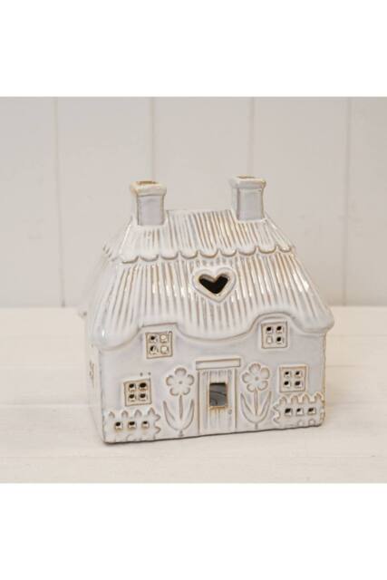 KDMD Natural Ceramic Thatch Roof House for Tealight - image 1