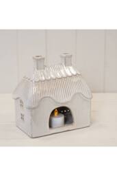 KDMD Natural Ceramic Thatch Roof House for Tealight - thumbnail 2