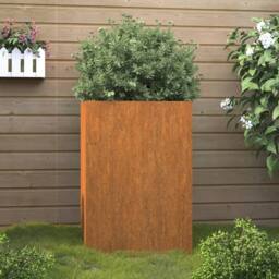 Berkfield Home Planter 42x38x75 cm Corten Steel in Brown - Size: 42 x 38 x 75 cm - thumbnail 2