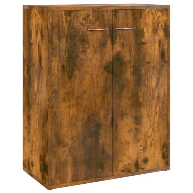 Berkfield Home Sideboard Smoked Oak 60x30x75 cm Engineered Wood in Brown - Size: 60 x 30 x 75 cm - image 1