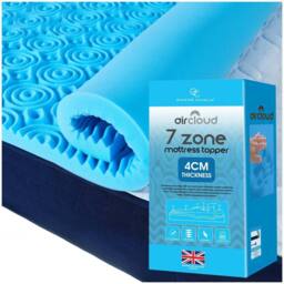 GAVENO CAVAILIA 7 Zone Luxury Relaxing Mattress Topper in Blue - Size: King