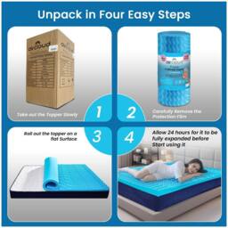 GAVENO CAVAILIA 7 Zone Luxury Relaxing Mattress Topper in Blue - Size: King - thumbnail 5