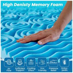 GAVENO CAVAILIA 7 Zone Luxury Relaxing Mattress Topper in Blue - Size: King - thumbnail 4