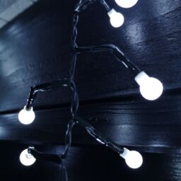 Samuel Alexander 4.8m x 0.5m 425 LED Frosted Cluster Curtain Christmas Lights in White - thumbnail 3