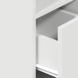 Berkfield Home Durable Bedside Cabinet with Drawer White 25x31x66 cm - Size: 25 x 31 x 66 cm - thumbnail 8