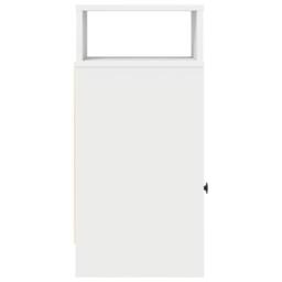 Berkfield Home Durable Bedside Cabinet with Drawer White 25x31x66 cm - Size: 25 x 31 x 66 cm - thumbnail 6