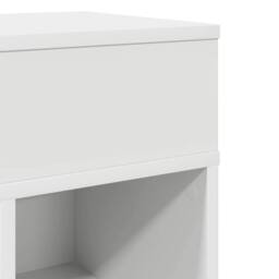 Berkfield Home Durable Bedside Cabinet with Drawer White 25x31x66 cm - Size: 25 x 31 x 66 cm - thumbnail 9