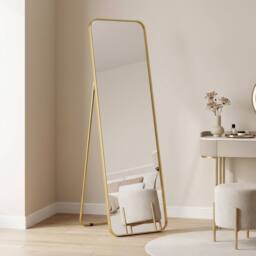 STILVORA Full Length Mirror 160 x 40 cm Free Standing Gold