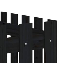 Berkfield Home Garden Raised Bed with Fence Design Black 200x50x70 cm Solid Wood Pine - Size: 200 x 50 x 70 cm - thumbnail 7