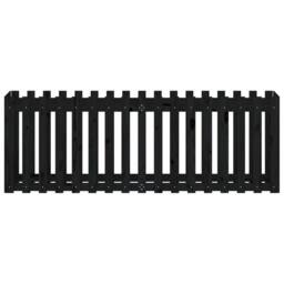Berkfield Home Garden Raised Bed with Fence Design Black 200x50x70 cm Solid Wood Pine - Size: 200 x 50 x 70 cm - thumbnail 5