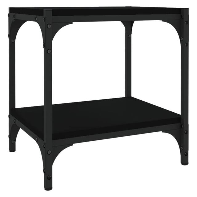 Berkfield Home TV Cabinet Black 40x33x41 cm Engineered Wood & Steel - Size: 40 x 33 x 41 cm - image 1