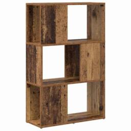 Berkfield Home Entertainment Centre Old wood Engineered wood 60 x 24 x 94 cm in Brown - thumbnail 2