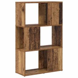Berkfield Home Entertainment Centre Old wood Engineered wood 60 x 24 x 94 cm in Brown - thumbnail 7