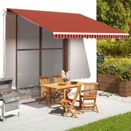 Berkfield Home Replacement Fabric for Awning Orange & Brown 4x3.5 m