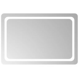 Berkfield Home LED Bathroom Mirror 90x60 cm in Clear - thumbnail 2