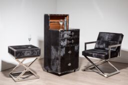 Orsina Contemporary Design Cross Base Chair, Comfortable Occasional Arm Chair, Durable Constructed Accent Armchair in Black - thumbnail 3