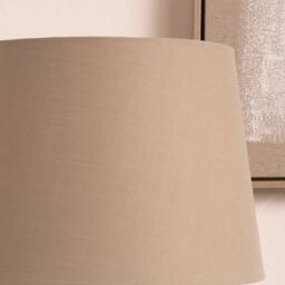 Ruma Taupe Tapered Poly Cotton Lampshade for Table Lamps & Floor Lamps - Size: 16 inches - thumbnail 2