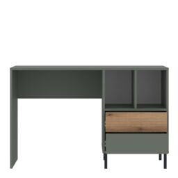 Furniture To Go Darwin Desk 2 Drawer in Green/Oak in Green - thumbnail 2