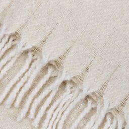 Wylder Nature Isla Woven Tasselled Throw in Cream - Size: 130 cm x 180 cm - thumbnail 4