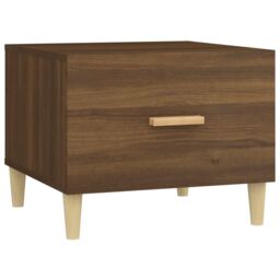 Berkfield Home Coffee Table Brown Oak 50x50x40 cm Engineered Wood - Size: 50 x 50 x 40 cm - thumbnail 2