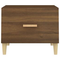 Berkfield Home Coffee Table Brown Oak 50x50x40 cm Engineered Wood - Size: 50 x 50 x 40 cm - thumbnail 6