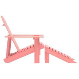 Berkfield Home Garden Adirondack Chair with Ottoman Solid Fir Wood Pink - thumbnail 3