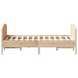 Berkfield Home Bed Frame without Mattress 150x200 cm King Size Solid Wood Pine in Brown - thumbnail 5