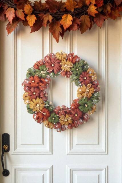 Garden Greatness Autumnal Harvest Pumpkin Bows Wreath - Size: 1 Pack - image 1