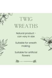 KDMD Natural Willow Wreath 40cm Peach - thumbnail 4