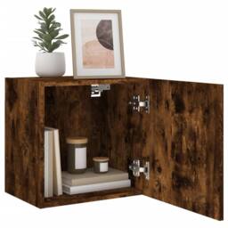Berkfield Home TV Wall Cabinet Smoked Oak 40.5x30x40 cm Engineered Wood in Brown - thumbnail 5