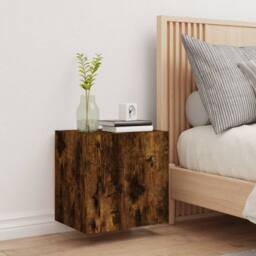 Berkfield Home TV Wall Cabinet Smoked Oak 40.5x30x40 cm Engineered Wood in Brown - thumbnail 1