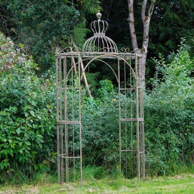 Ascalon Design Ltd Ornate Archway - L153 x W62 x H290 cm - Antique Blue Rust in Grey - image 1