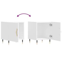 Berkfield Home Bedside Cabinets 2 pcs White 40x40x50 cm Engineered Wood - Size: 40 x 40 x 50 cm - thumbnail 8