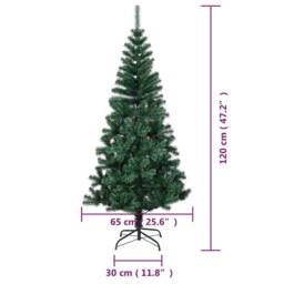 Berkfield Home Artificial Christmas Tree with Iridescent Tips Green 120 cm PVC - thumbnail 8