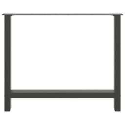 Berkfield Home Coffee Table Legs Anthracite 2 pcs 100x(72-73) cm Steel - thumbnail 5
