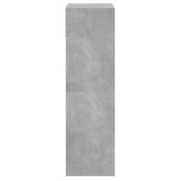 Berkfield Home Shoe Cabinet Concrete Grey 60x34x116 cm Engineered Wood - Size: 60 x 34 x 116 cm - thumbnail 6